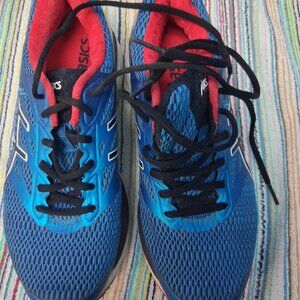 Ladies Asics Blue Gel Cumulud 18 Tennis Shoe Sz 7